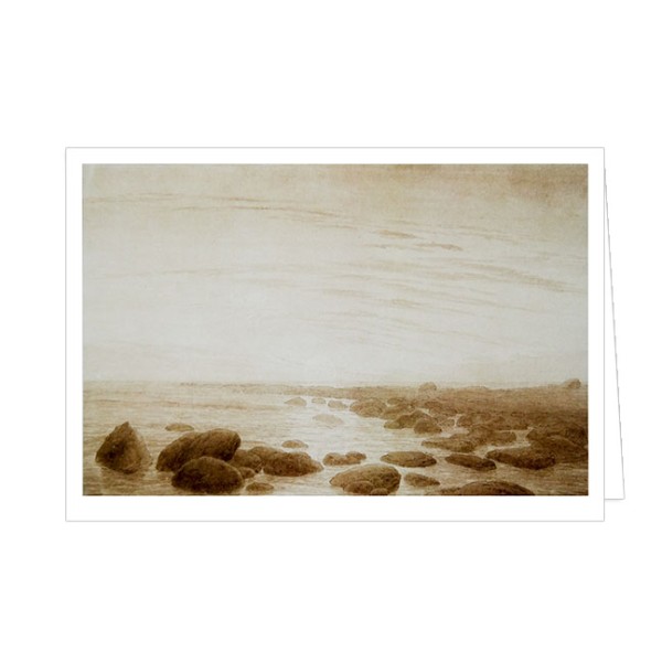 Kunst-Doppelkarte "Mondaufgang am Meer - Caspar David Friedrich"