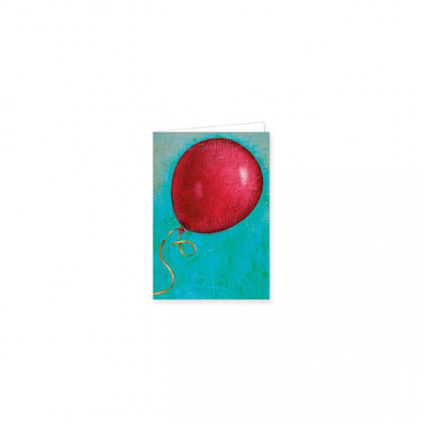 Mini-Doppelkarte "Roter Luftballon"