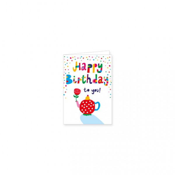Mini-Doppelkarte "Happy Birthtea"