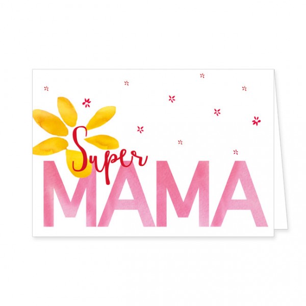 Doppelkarte "Super Mama"