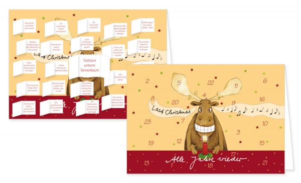 Adventskalenderdoppelkarte 'Last Christmas'