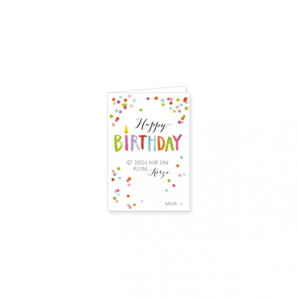 Mini-Doppelkarte "Happy Birthday"
