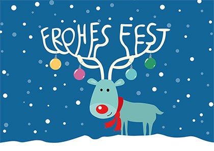 Postkarte X-Mas "Frohes Fest"