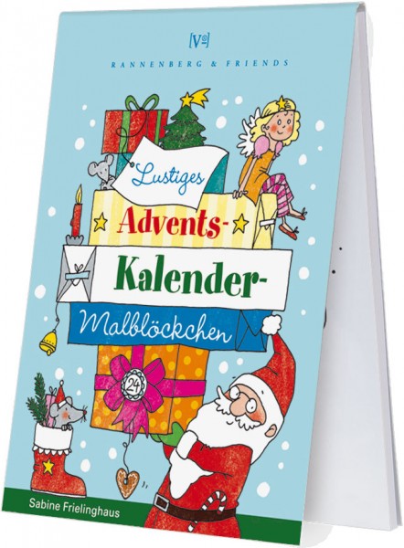 Adventskalenderblöckchen 'Lustige Adventskalender Malblöckchen' von Sabine Frielinghaus -RSBW 001
