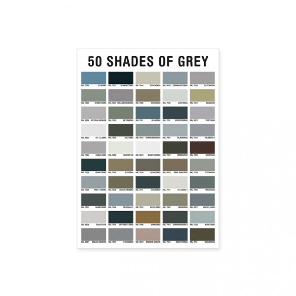 Postkarte "50 Shades of Grey"
