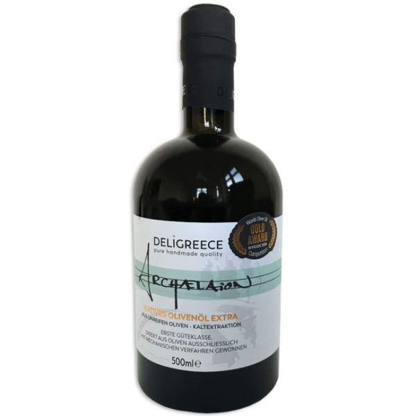 500ml Archaelaion "Natives Olivenöl Extra" aus grünen, unreifen Oliven