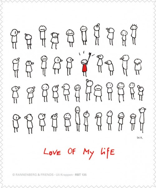 Brillenputztuch 'Love of my life'