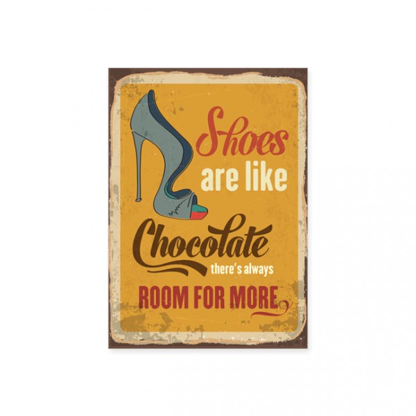 Postkarte "Shoes are like chocolate"