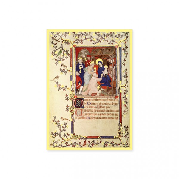 Postkarte Gold "Die Anbetung der Könige"