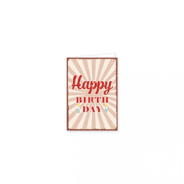 Mini-Doppelkarte "Happy Birthday - Strahlen"