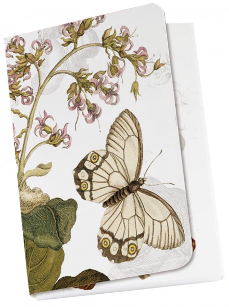 Taschennotizblöckchen "Maria Sibylla Merian - weißem Schmetterlinge"