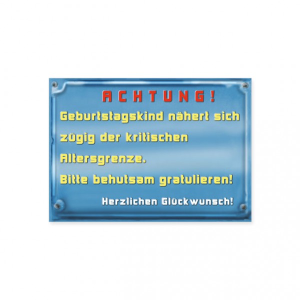 Postkarte "Achtung!"