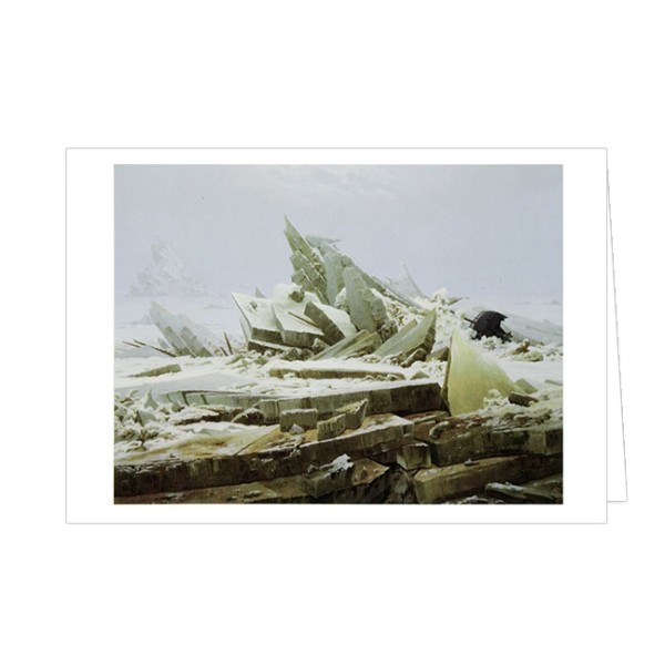 Kunst-Doppelkarte "Das Eismeer- Caspar David Friedrich"