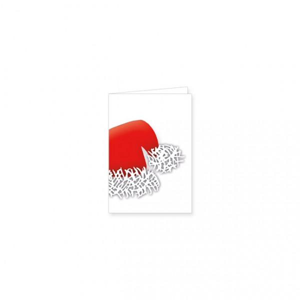 Mini-Doppelkarte X-Mas "Rote "Weihnachtsmütze"