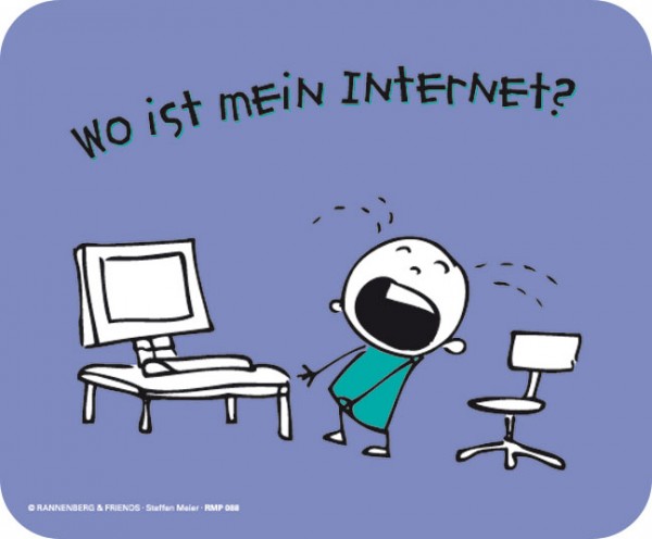 Maus-Pad "Wo ist mein Internet?"