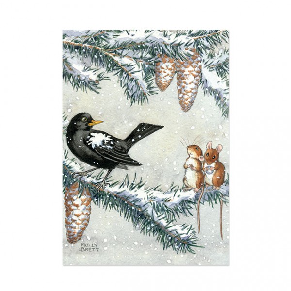 Postkarte "Schneeflöckchen, Schwarzröckchen"